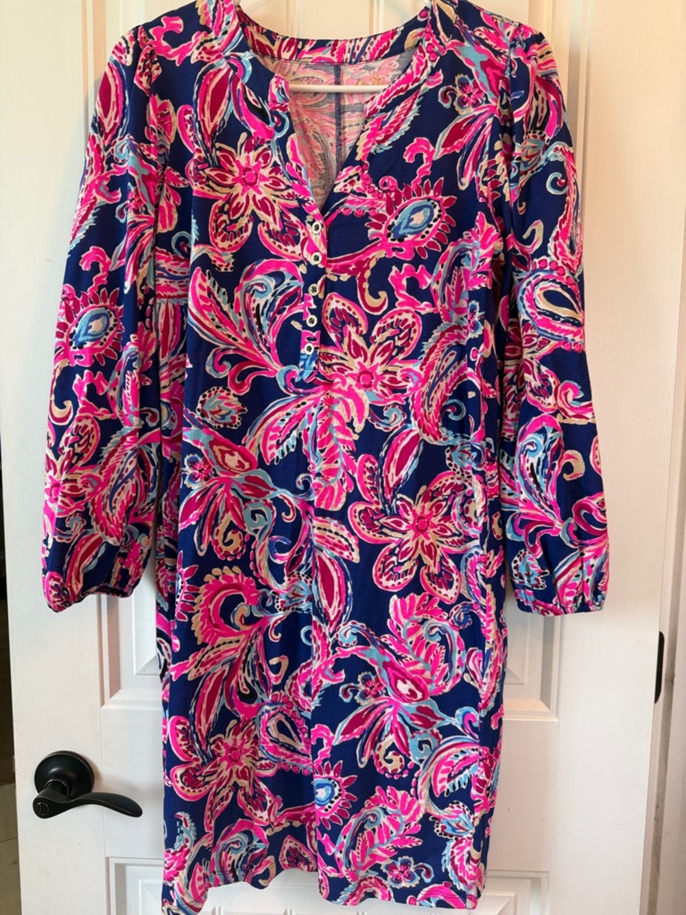Lilly Pulitzer Sm Emery 3/4 Sleeve Pima Cotton Dress in “Multi Flitting About”